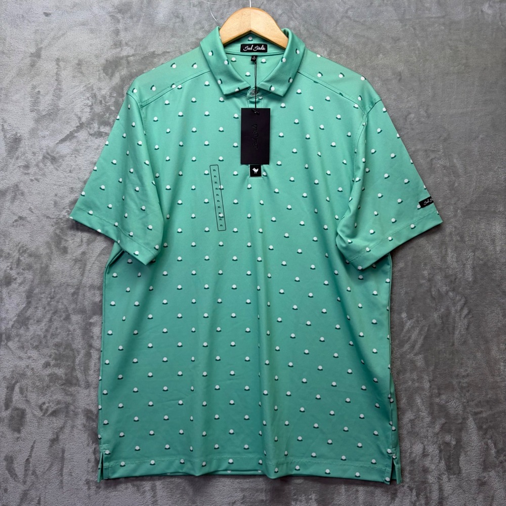 Bad Birdie Golf Polo Shirt Aim Point Dusty Jade Men's XL Short Sleeve Pique